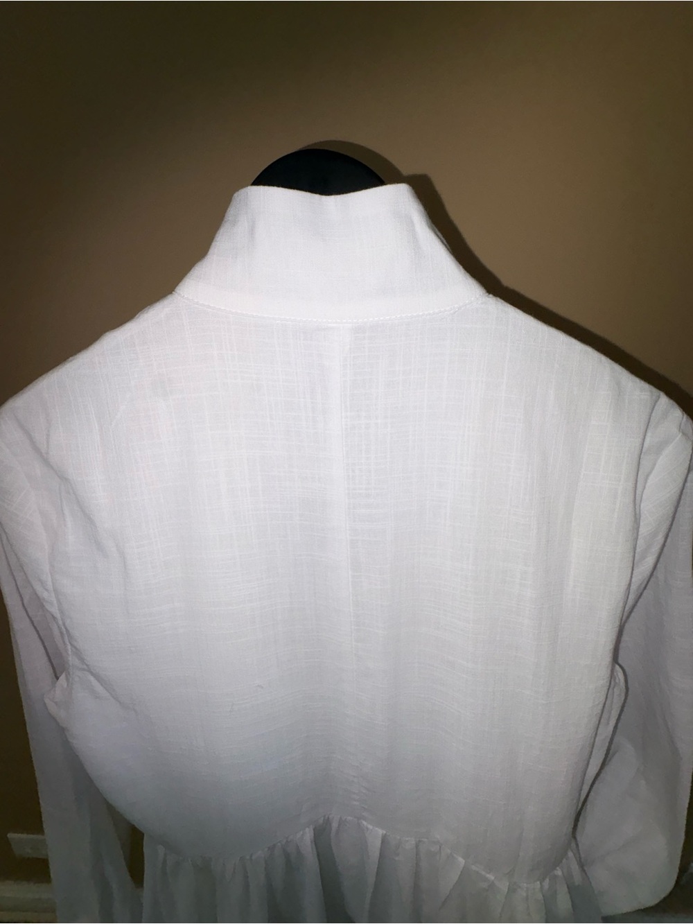 Modesees White Button-Front Long Sleeve Maxi Dress - Picture 6 of 10